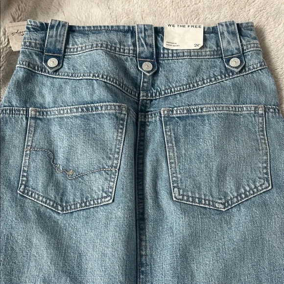 We The Free Astoria Denim Maxi Skirt Sz- 26